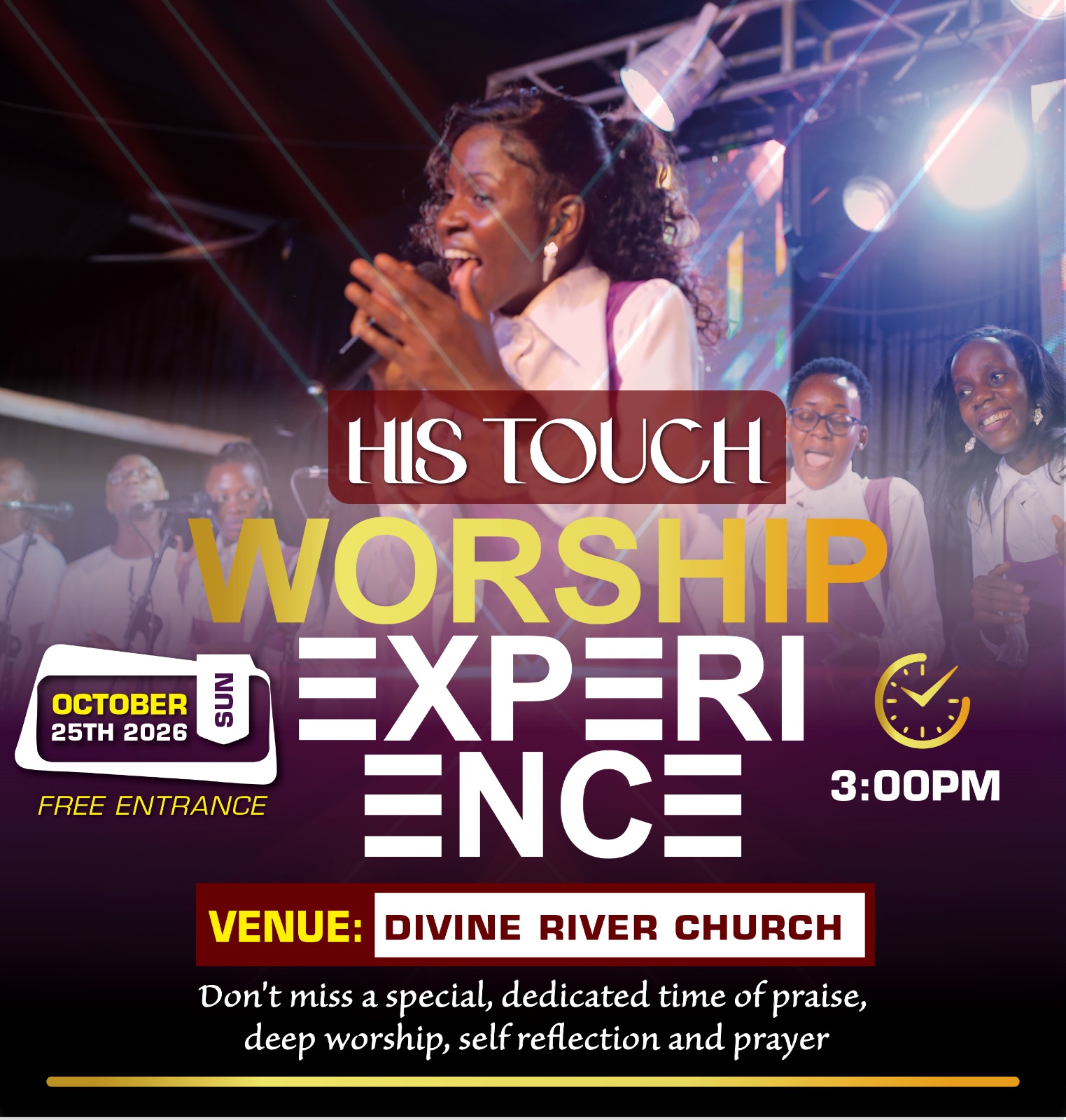 His Touch Worship Experience 2026 event poster